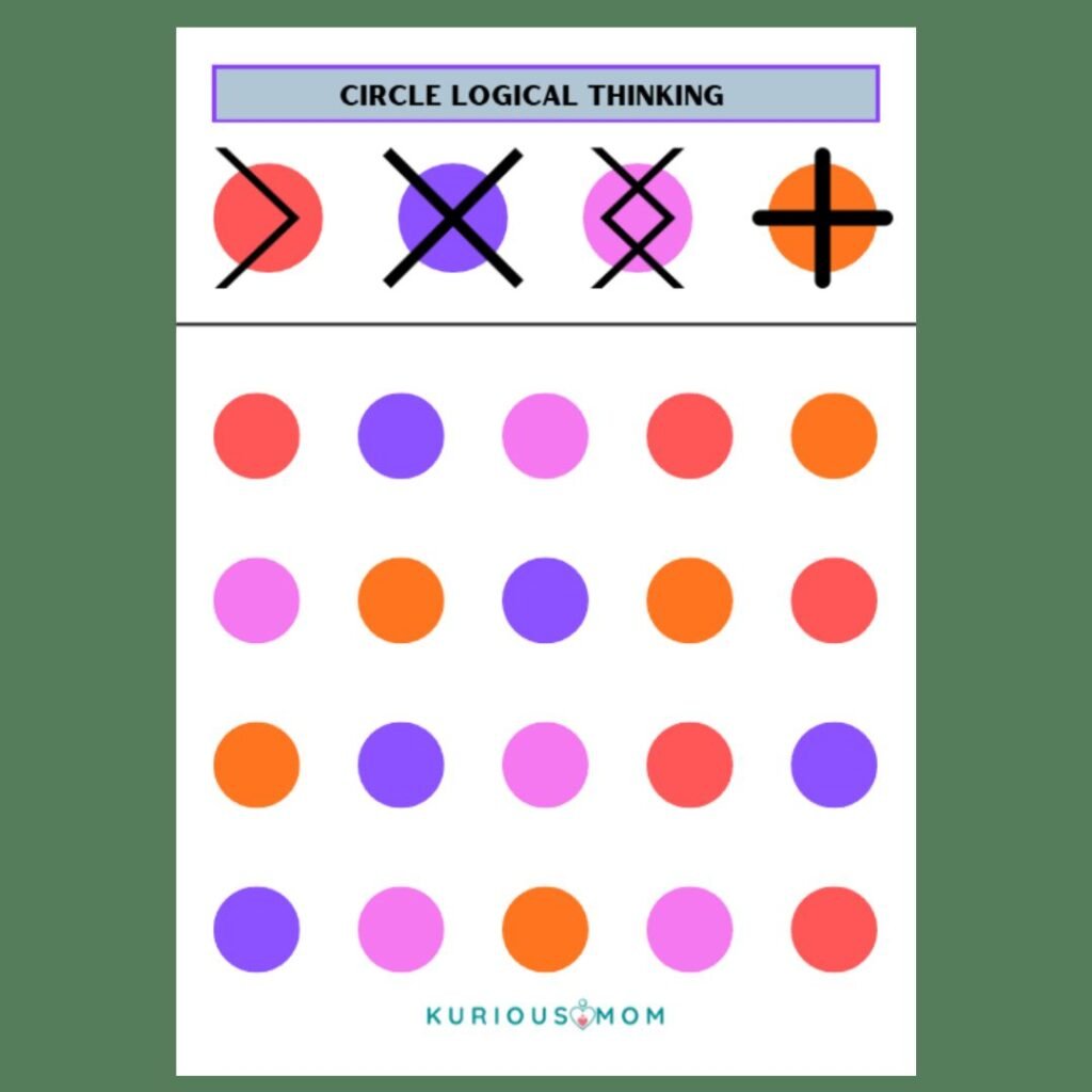 Circle Logical Thinking Printable Worksheet - KuriousMom
