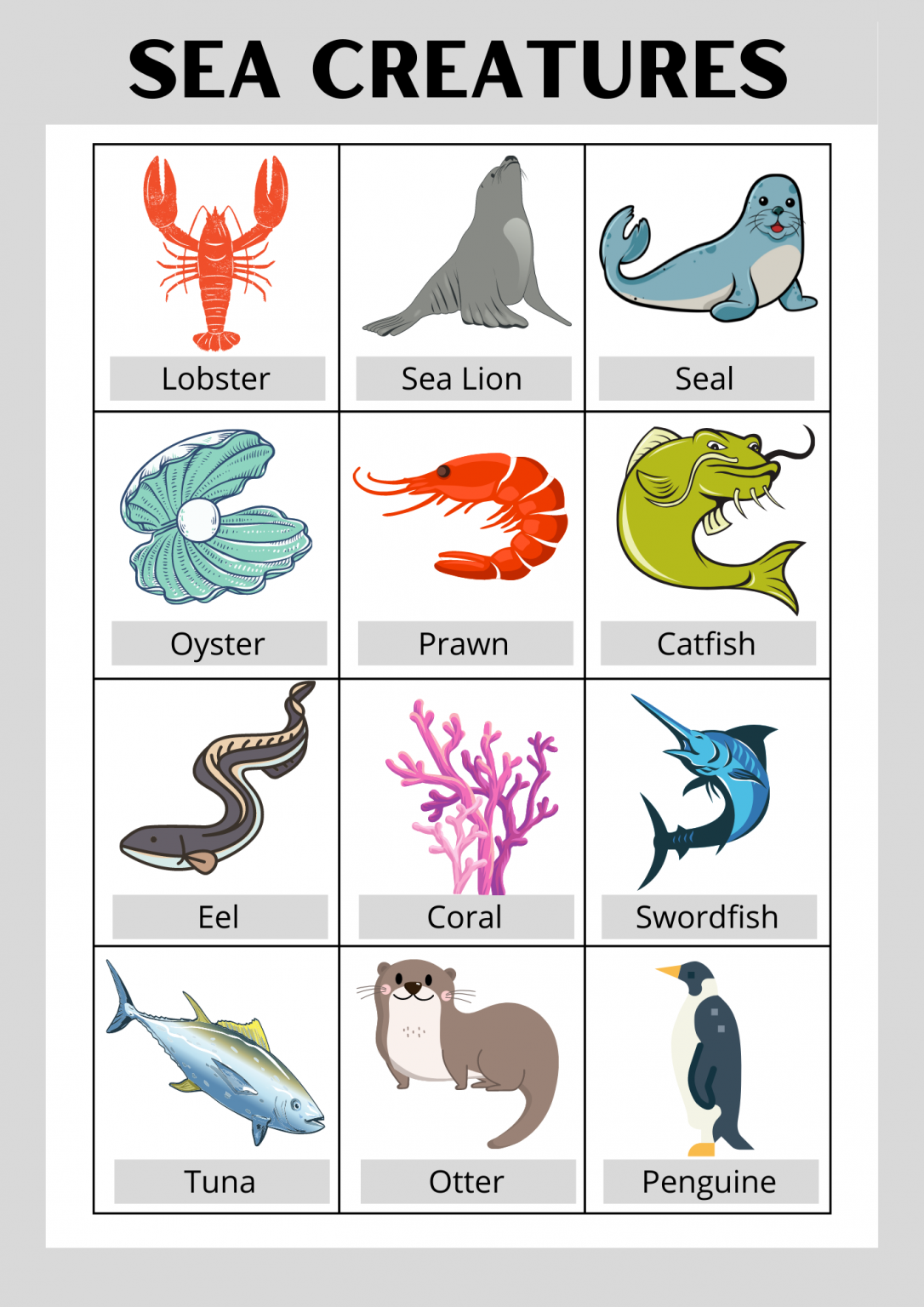 Sea animals for kids to learn - KuriousMom