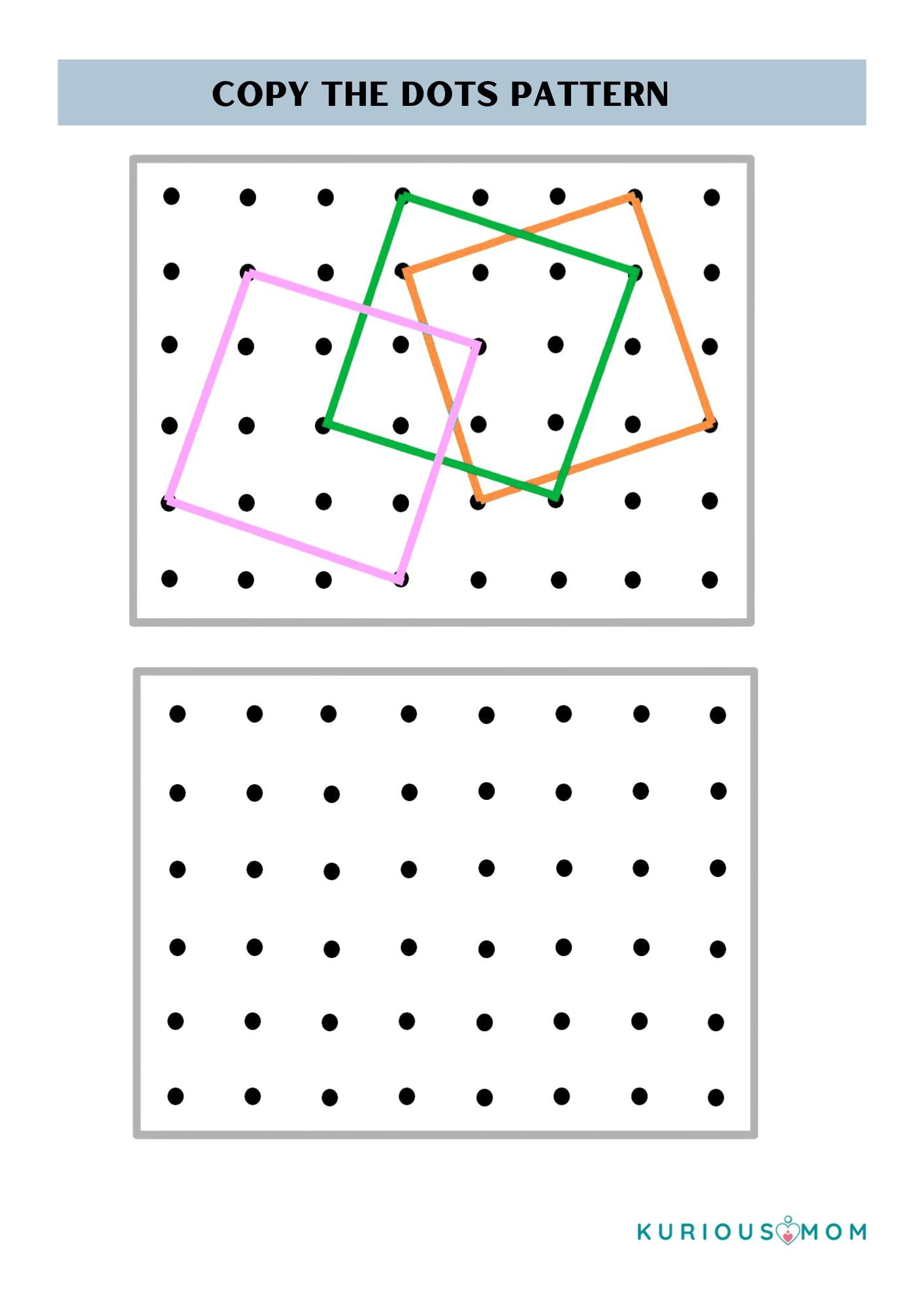 Copy the Dots Pattern Worksheet – Fun Learning Through Observation ...