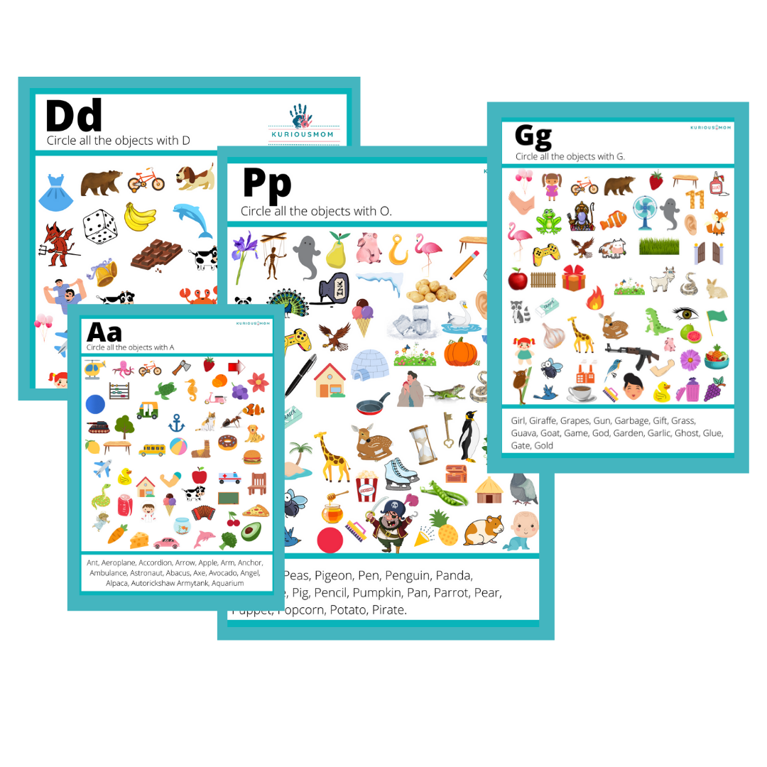 Free Alphabet printables KuriousMom Free Alphabet printables KuriousMom