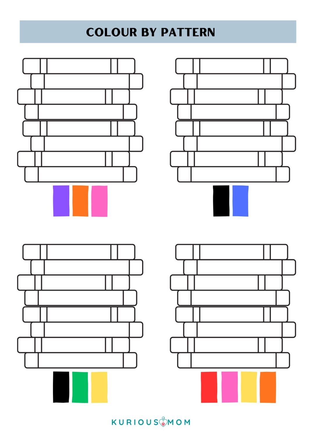 Colour by Pattern: A Fun Way to Build Early Learning Skills - KuriousMom