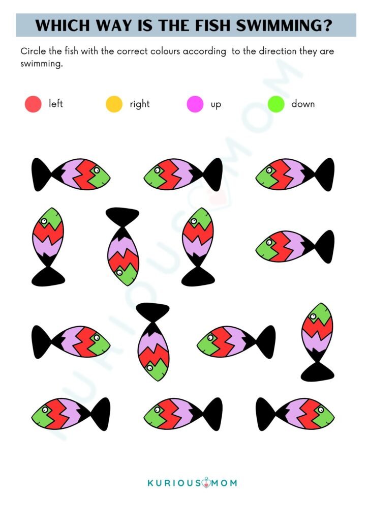 Worksheet Rigth Direction Fun Direction Worksheets for Kids (Free Printable PDFs) - KuriousMom