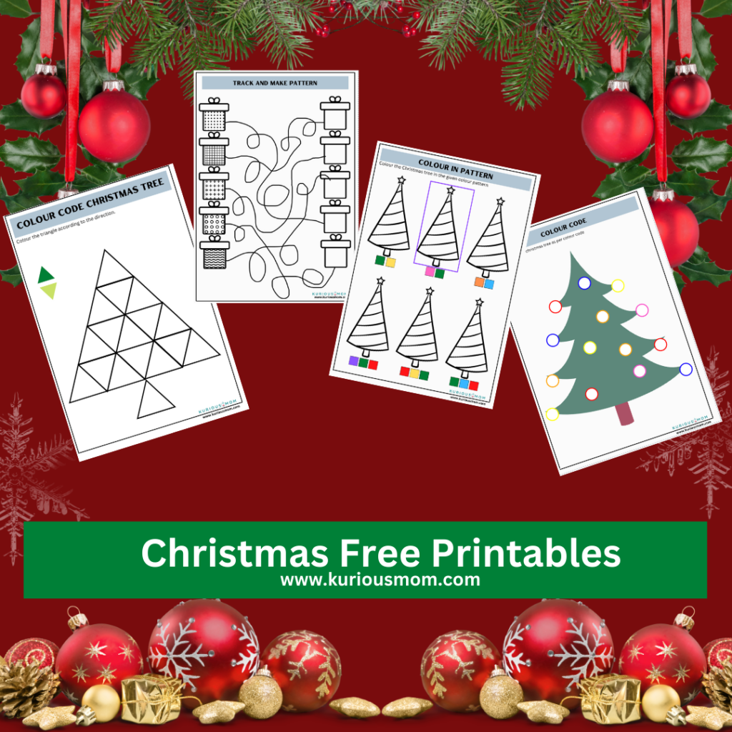Christmas free printable worksheet for kids