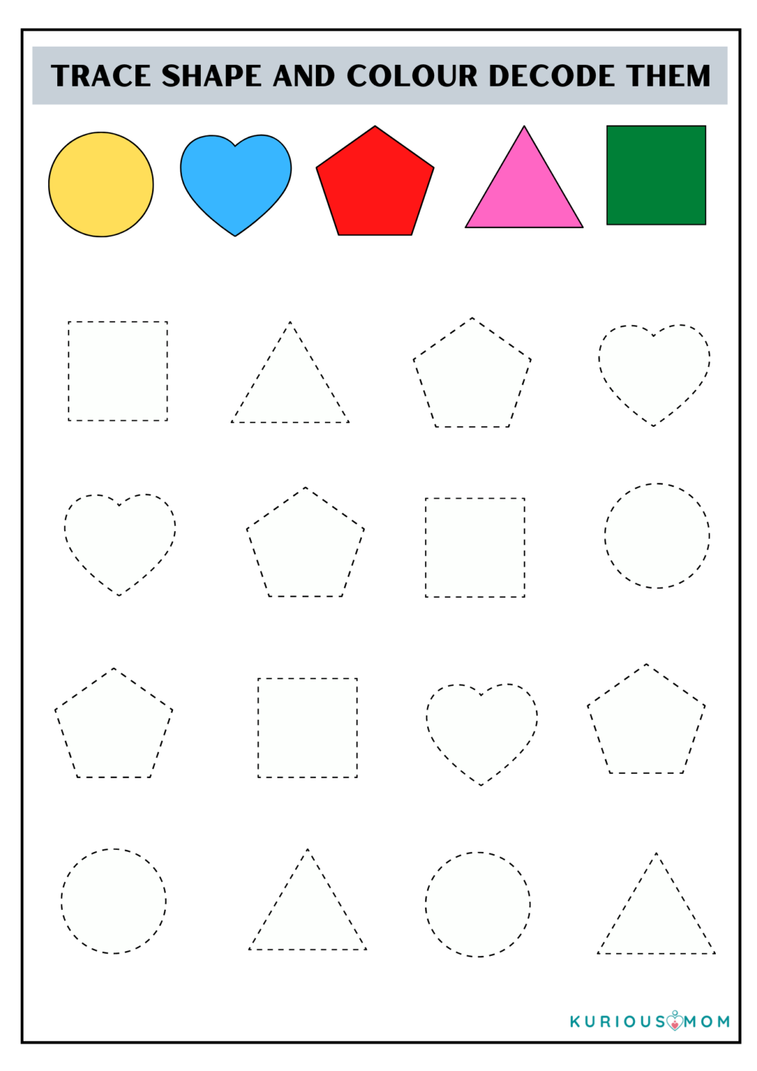 Shapes activities for kids - KuriousMom