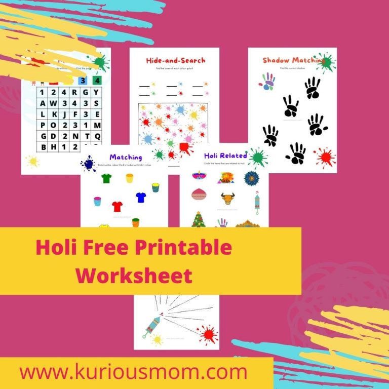 holi free printable worksheet