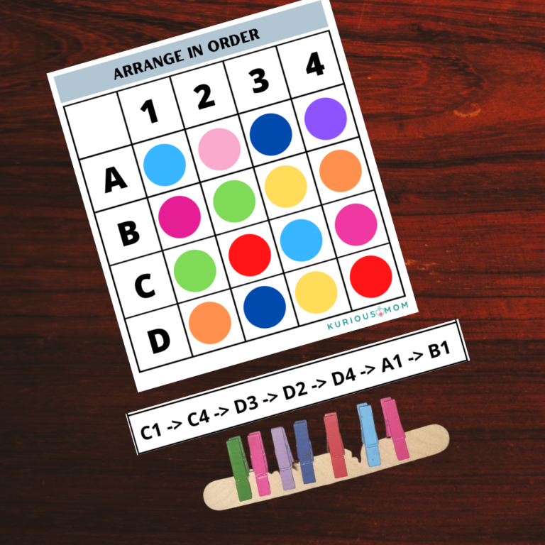 Connecting Grid Activity Grid activity for kids- KuriousMom